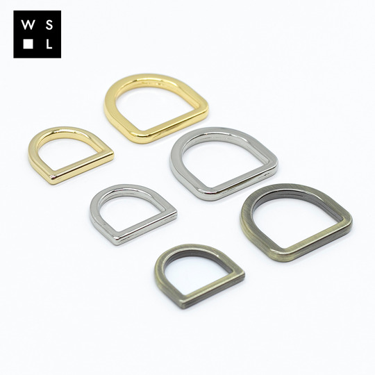 ANGLED D - RING [GOLD,NICKEL,ANTIQUE]